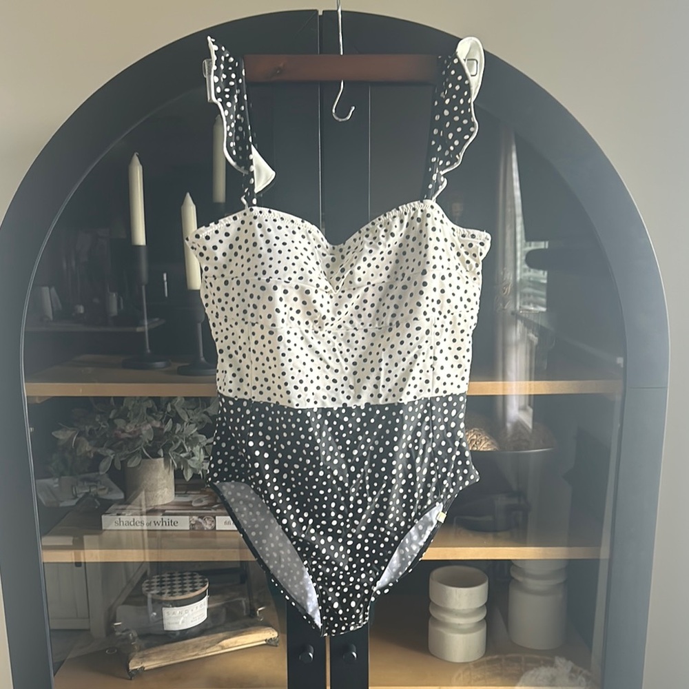 Summersalt Black and White Polka Dot One Piece